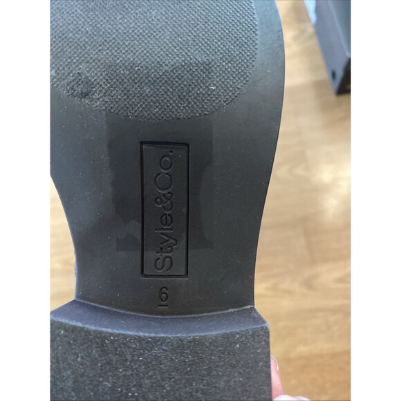 Style & Co Womens Edwinaa Gore Ankle Booties Chocolate Smooth 6M NIB - Picture 13 of 16